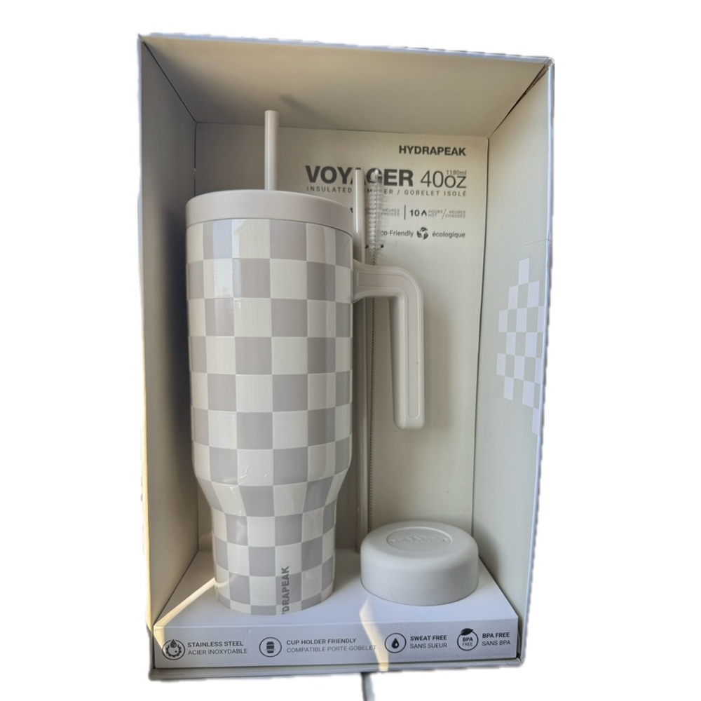 Hydrapeak Voyager 40oz Insulated Tumbler - Gray with Accessories
